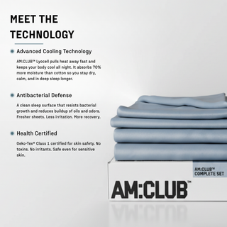 AM:CLUB™ Temperature Regulating Sheet Set - Neural Blue